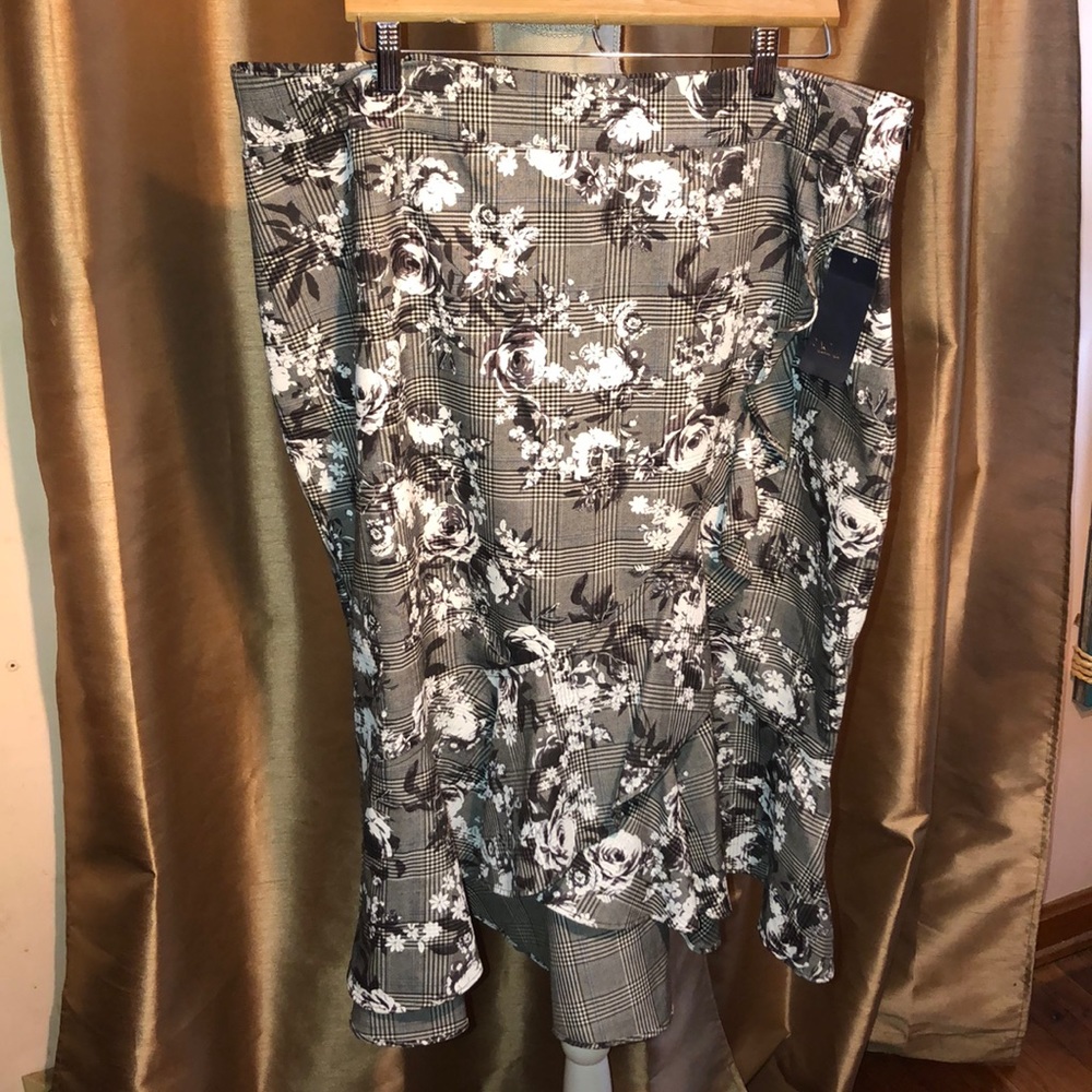 💜NWT RACHEL ROY Gray Asymmetrical Ruffle Sk… - Picture 4 of 9